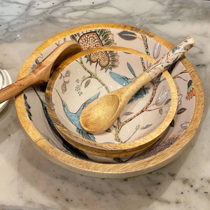 Hartsmede - Wholesale Serve Bowl - Medium Serving Bowl Set With Spoons Stunning Wood Salad Bowl8