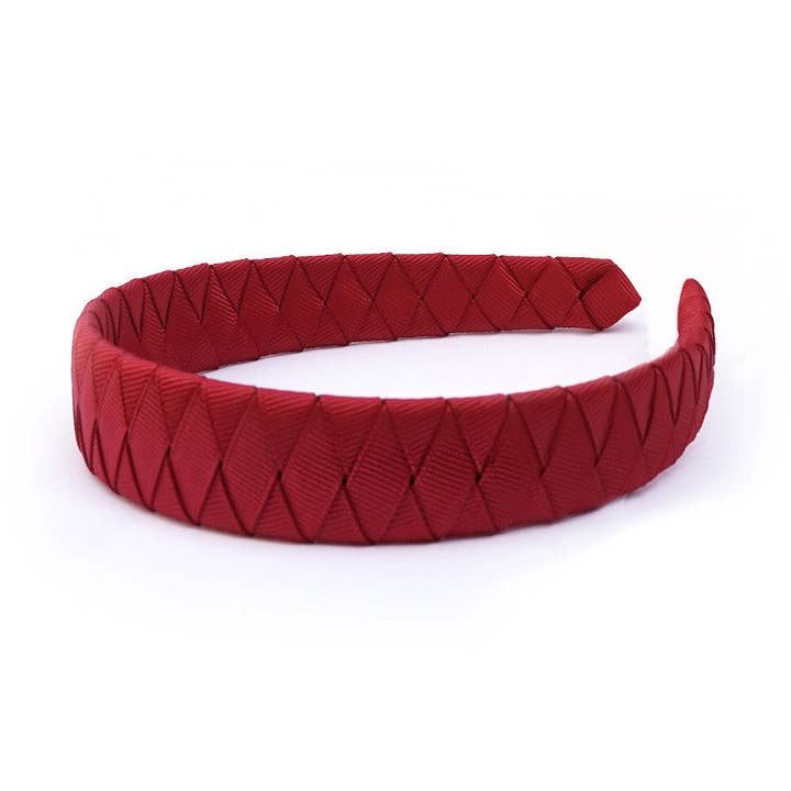 Large Scarlet Braided Alice Band for wholesale by Verity Jones London