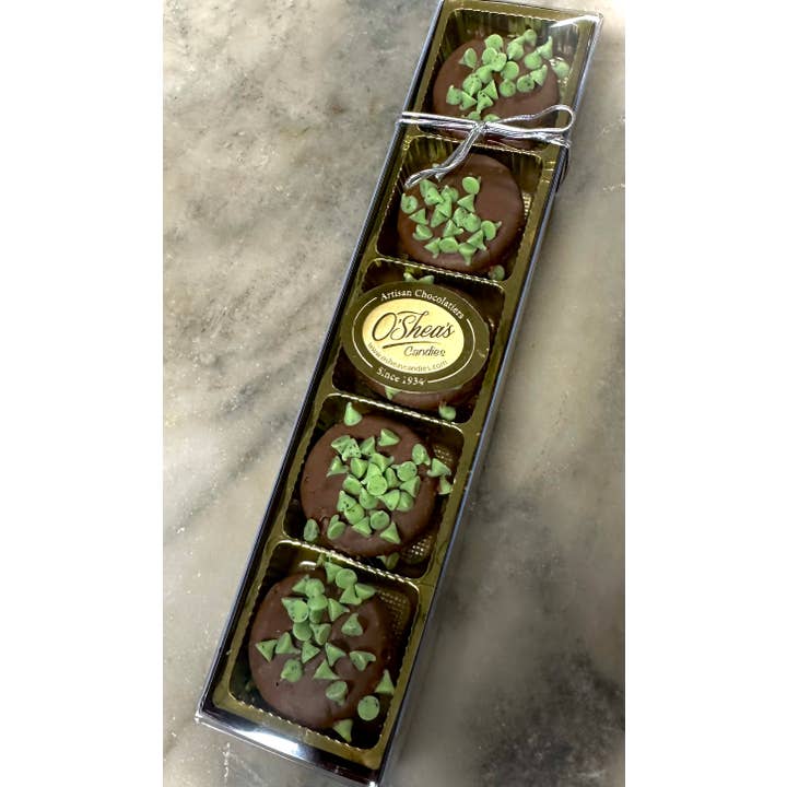 O'Shea's Candies Sweet Shop - Wholesale Chocolate Covered Sweets - 5 Pack O’Oreo “Mint w/ Milk Chocolate” Premium Upscale Tray