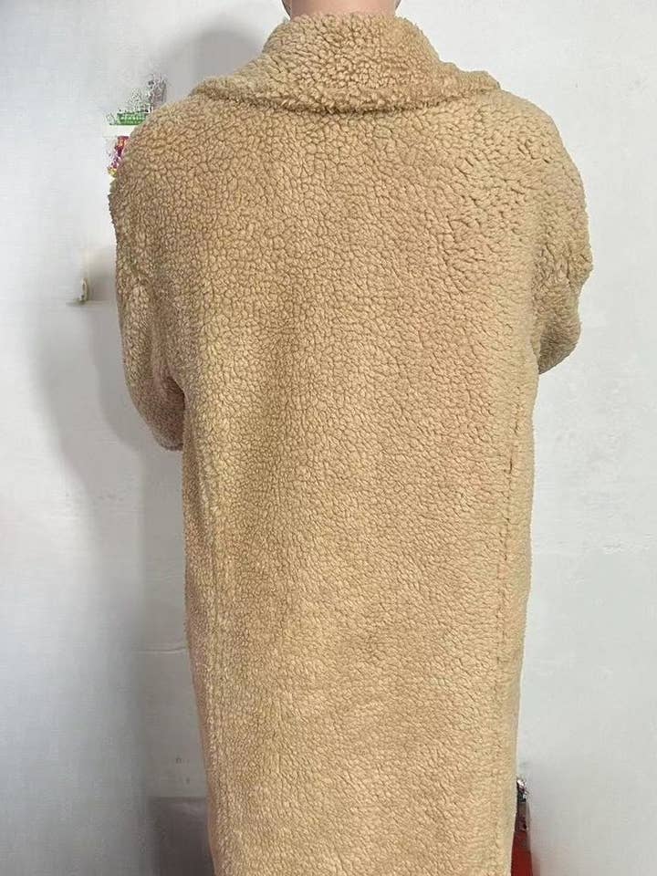 Rosa Clothing - Wholesale Fur/Faux Fur Coat - Women's - Plush long teddy fleece trench coat10