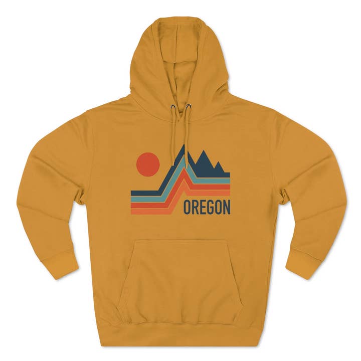 Premium Oregon Hoodie - Retro Unisex Sweatshirt for wholesale by Hey Mountains
