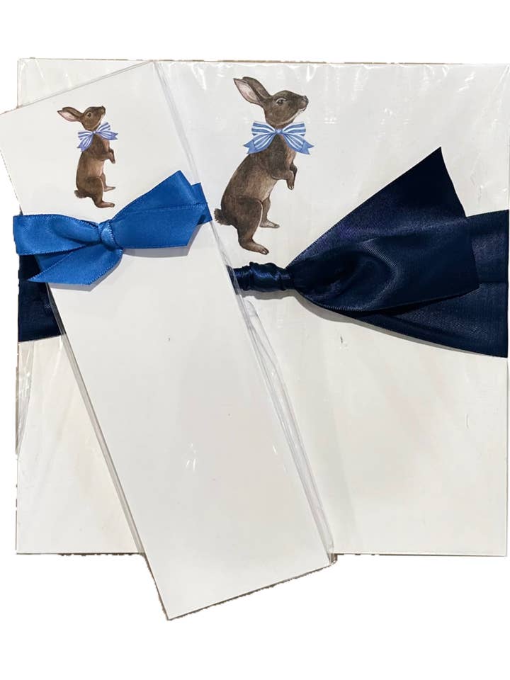 Coniglietto di Pasqua in piedi con fiocco Carta da lettere di pregio per la vendita all'ingrosso da parte di The French Bee & Co