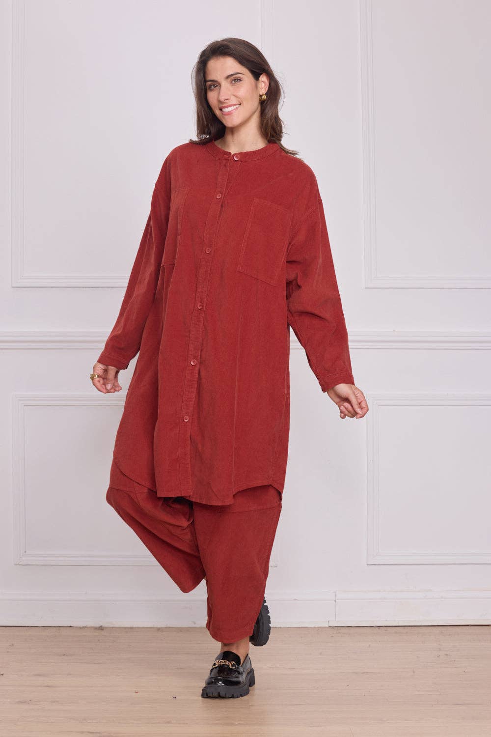 BELLA BLUE - Wholesale Button Down Shirt - Women's - A95-V99 - Chemise2