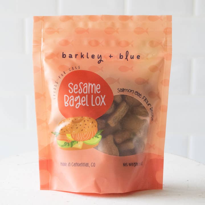 Barkley & Blue - Wholesale Pet Treats - Cat - Sesame Bagel Lox Cat Treats - Cat Treat Biscuits