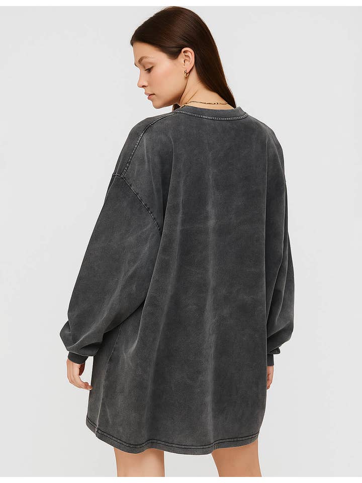 Sweetkama - Wholesale Sweatshirt – Women's - Ladies Oversize Round Neck Daily Pullover ZJCX23014