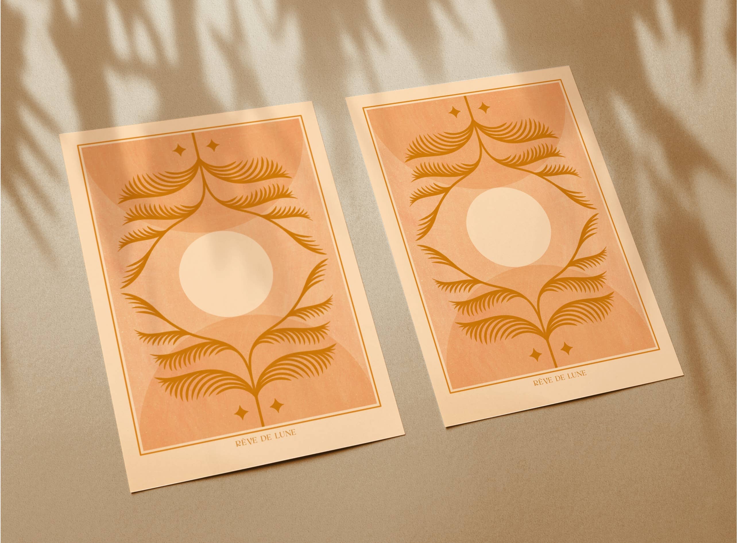 Nïma Nïma Studio – wholesale Art print – ‘Reve De Lune’, Boho Floral Moon Art Print1