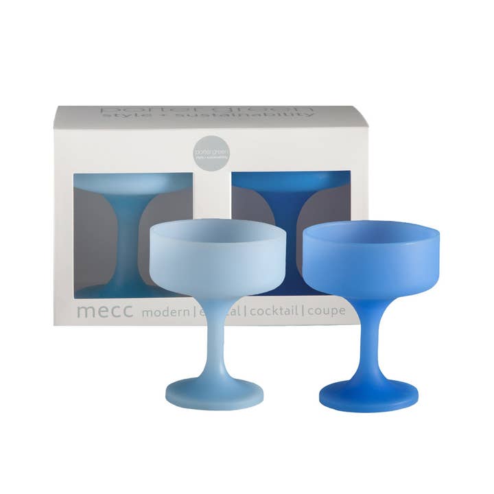 sky + kingfisher | mecc | silicone unbreakable cocktail glasses for wholesale by Porter Green | USA