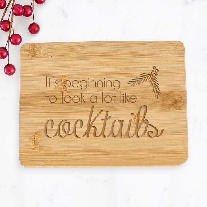 It's Beginning to Look A Lot Like Cocktails Bar Board for wholesale by Love, Georgie