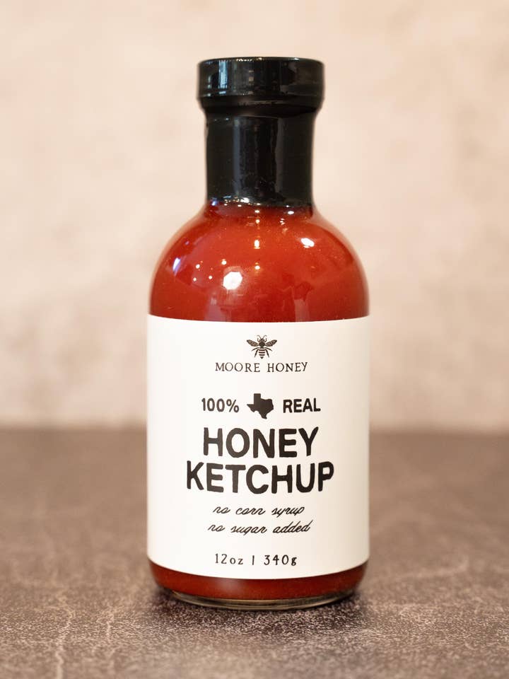 Texas Honey Ketchup for wholesale by Moore Honey