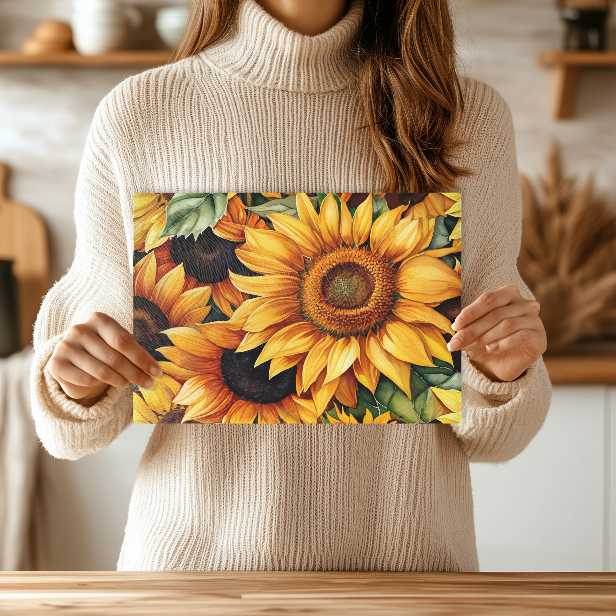 Fernville Creations - Wholesale Cutting Board - Tempered Glass Cutting Board: Sunflower Charcuterie Tray (2)0