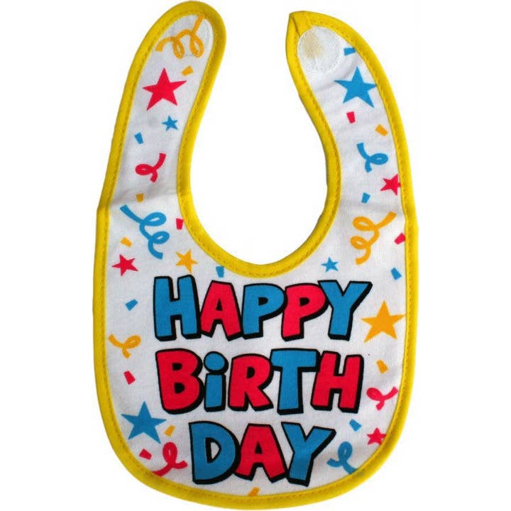 Baby Bib - Happy Birthday! for wholesale by Square Deal Recordings & Supplies