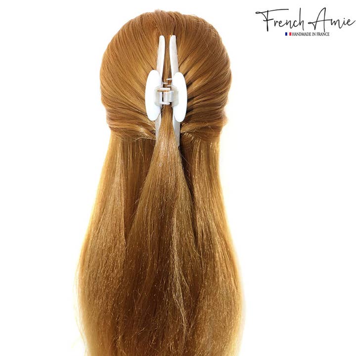 Parcelona - Wholesale Hair Clip - Women's - French Amie Contour Large 4 ¾” Celluloid Handmade Jaw Hair Claw Clip for Women30