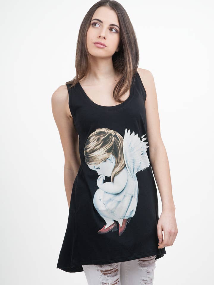 Giulietta übergroßes Basic-Baumwoll-Tanktop für den Großhandel von siamoises