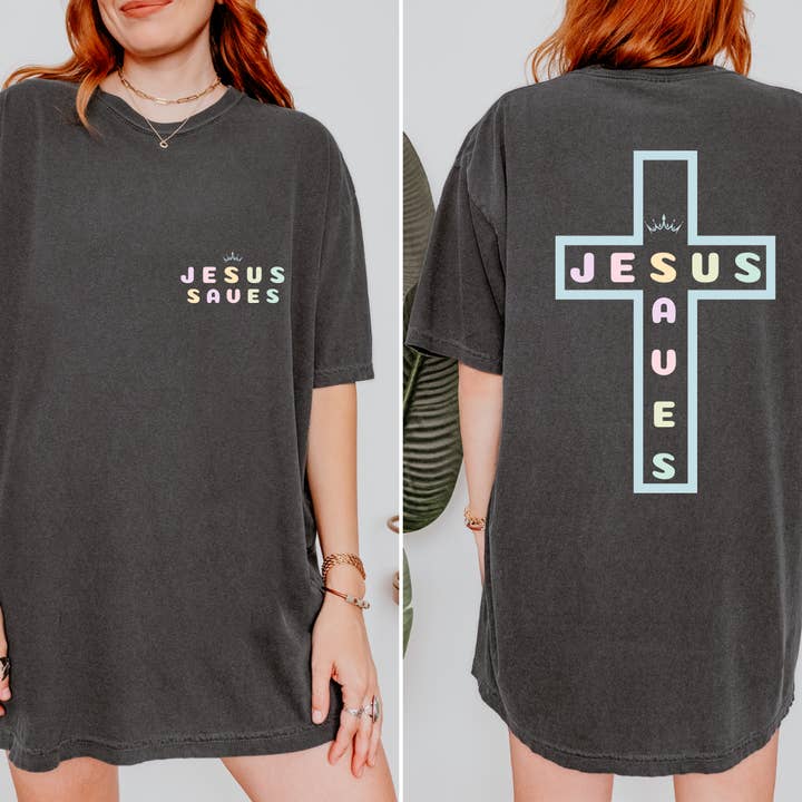 T-shirt Jésus sauve pour la vente par God Influenced Apparel