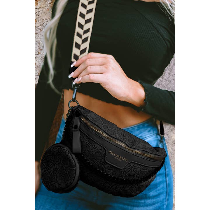 1 the Woman - Wholesale Crossbody Bag - Women's - Colorblock Strap Chain Shoulder Bag With Coin Purse