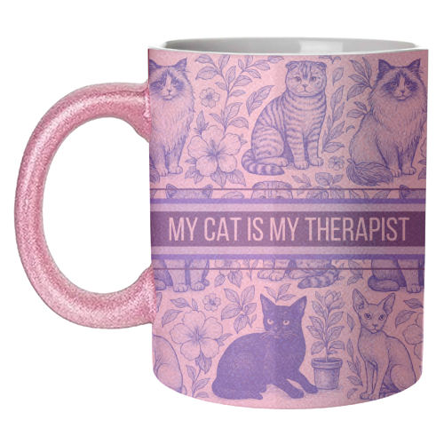 ART WOW – wholesale Coffee mug – Mugs 'My Cat Is My Therapist toile'12