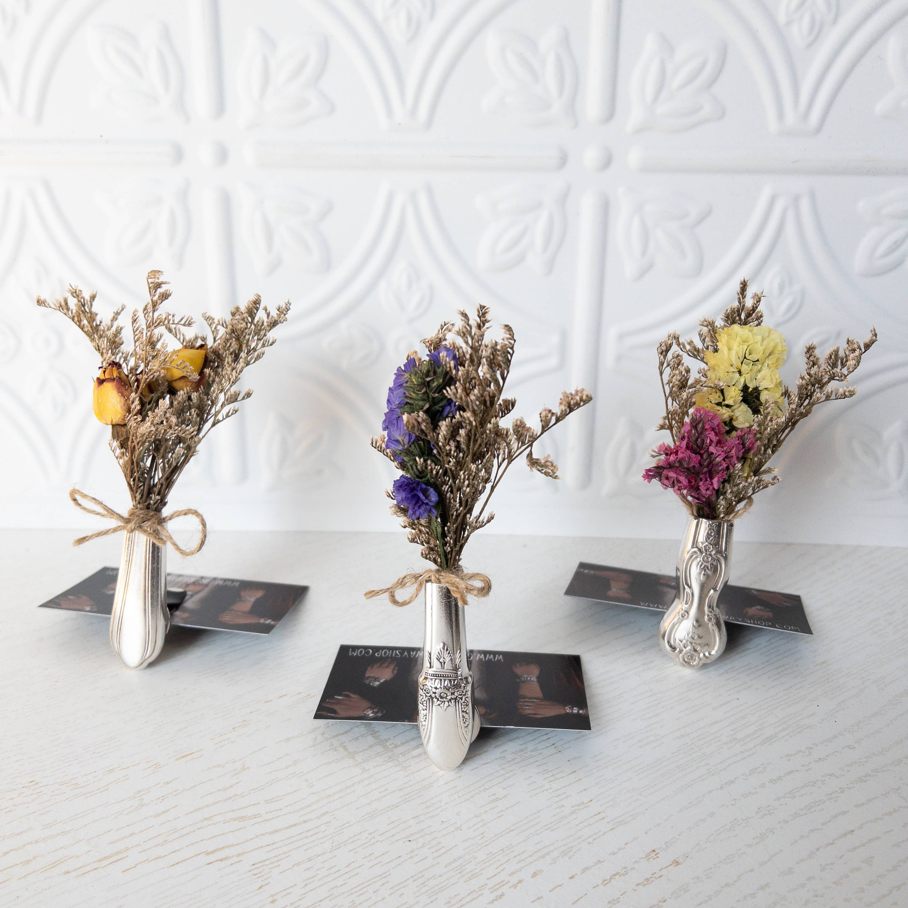 Girl Ran Away With the Spoon – wholesale Vase – Tiny Silver Vase Vent Clip9