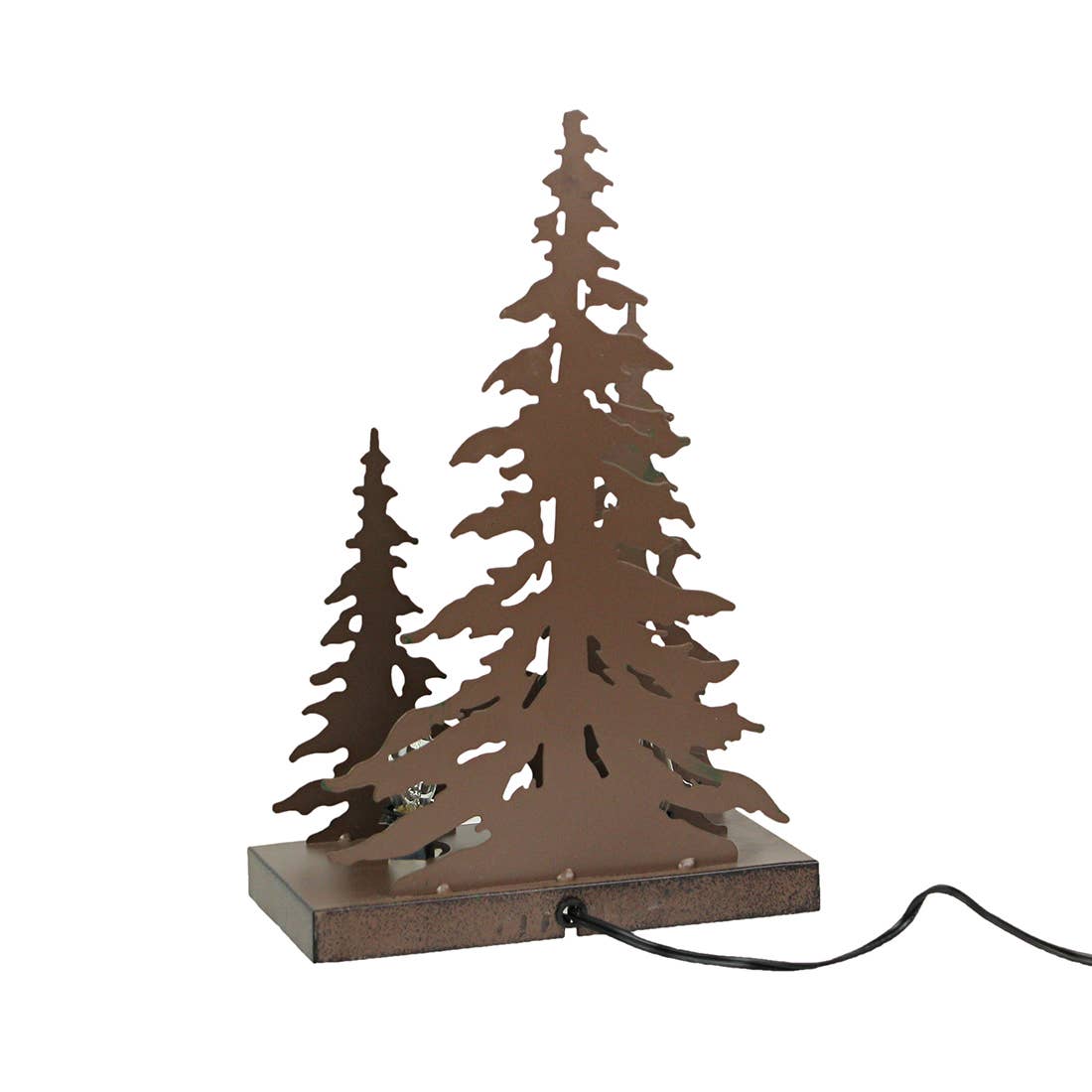 Zeckos - Wholesale Night Light - Rustic Metal Black Bear Forest Accent Lamp Night Light4