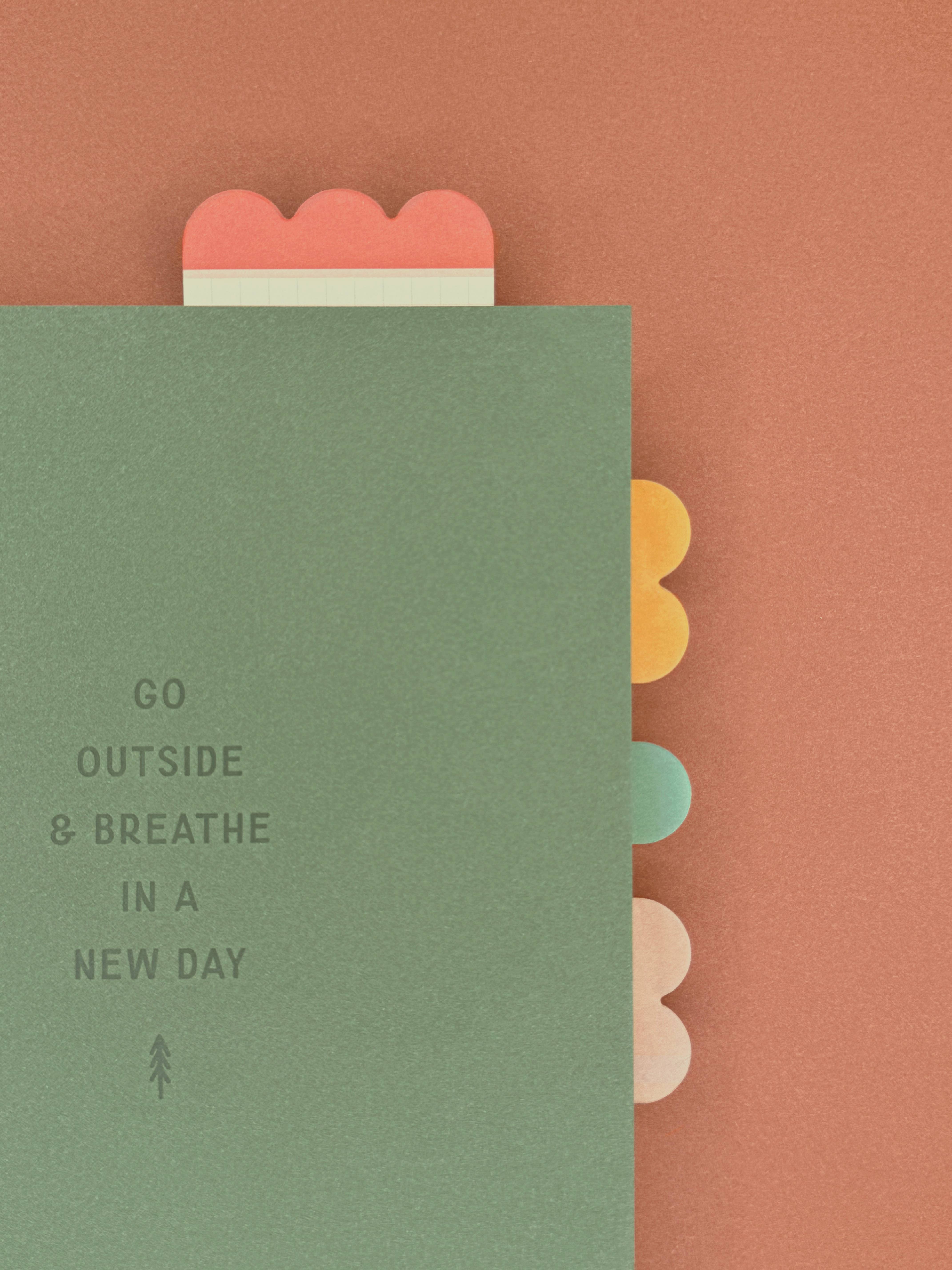 Ruff House Print Shop - Wholesale Sticky Notes - Grid Sticky Note Set - Page Flags and Tabs1