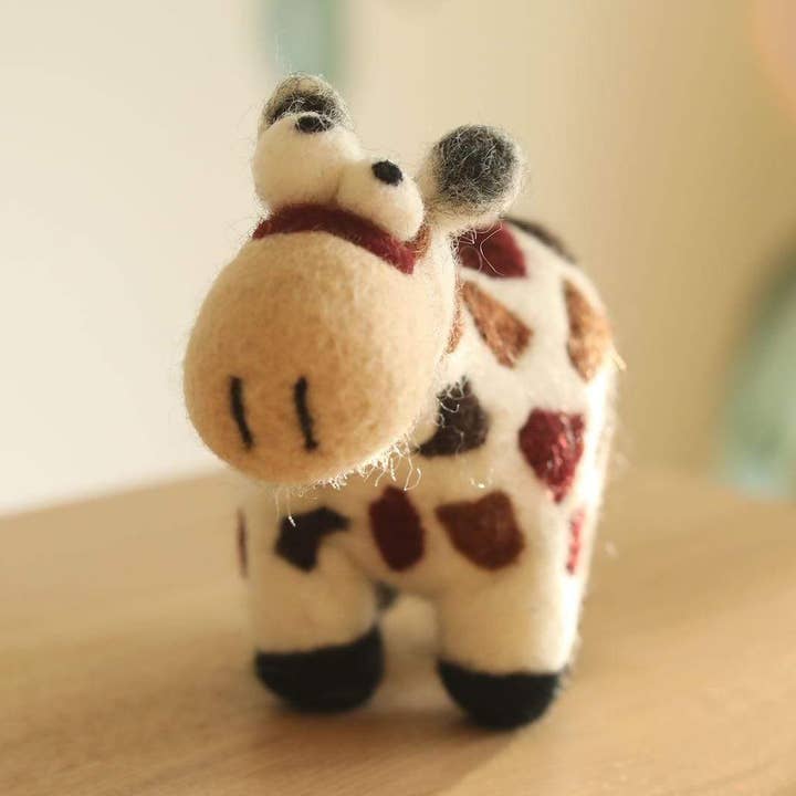 Felt Crazy Cow for wholesale by Ganapati