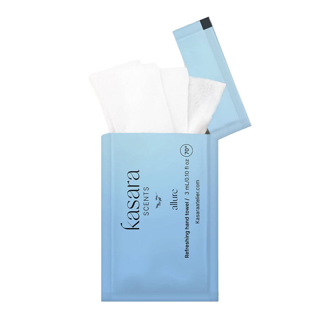 Kasara Atelier - Wholesale Face & Body Wipes - Allure, perfumed wipes 60pcs Bergamot, Lemon2