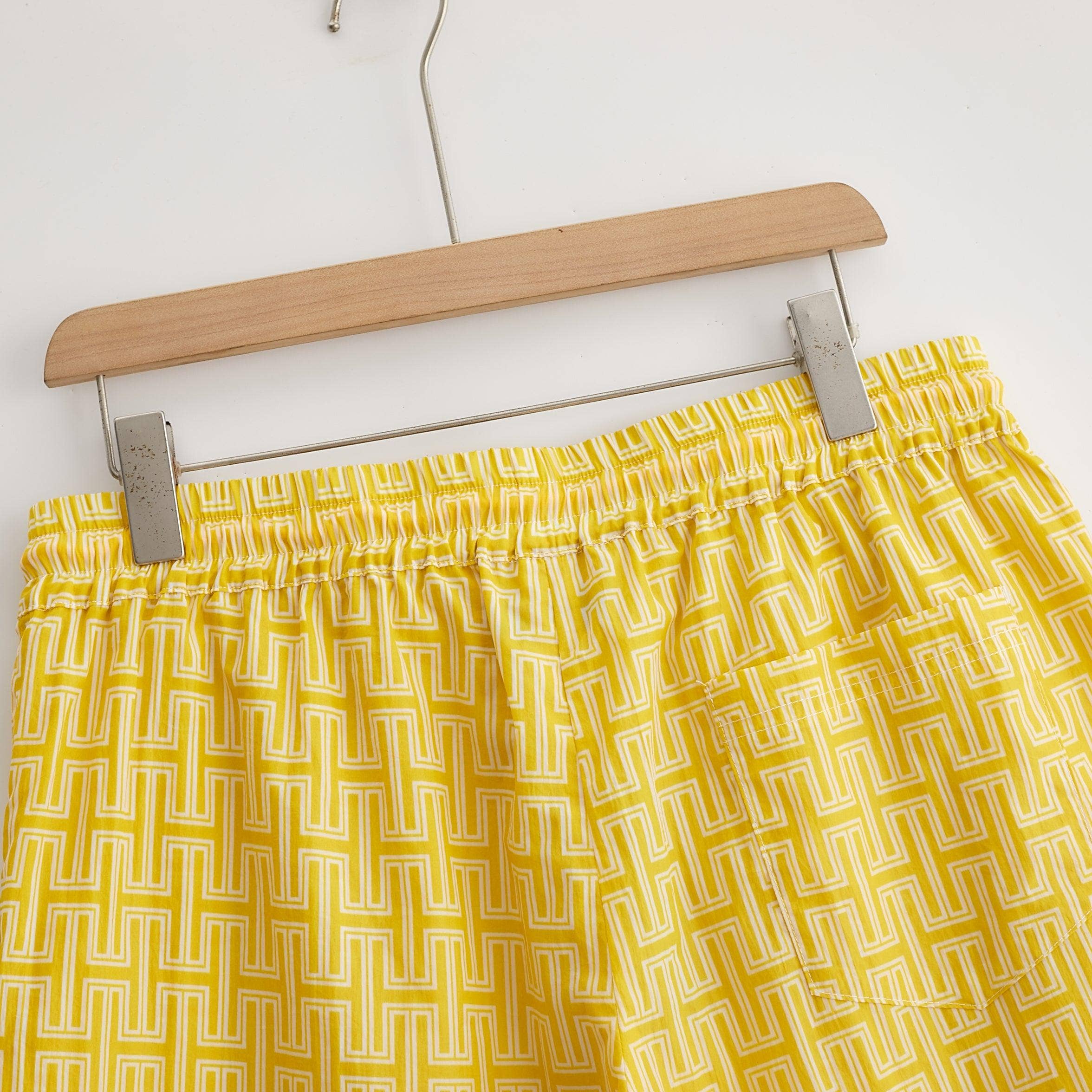 Hugh & Main - Wholesale Shorts - Men's - Yellow Monogram Shorts5