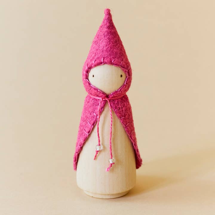 Pink Wooden Gnome for wholesale by Wonderheart