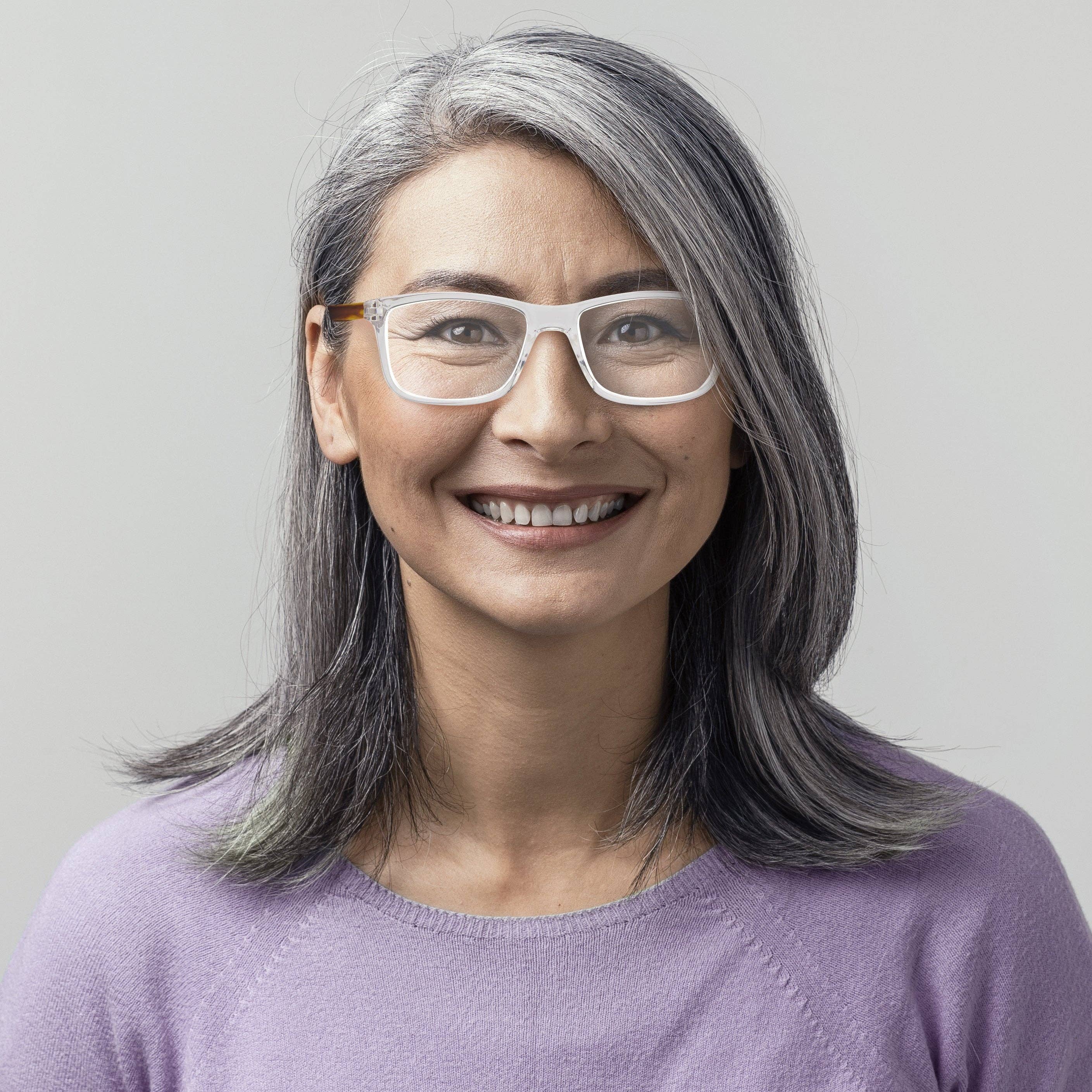 Clear with Tortoise Sonoma Women's Crystal Rectangular Eyeglasses for wholesale on Faire3