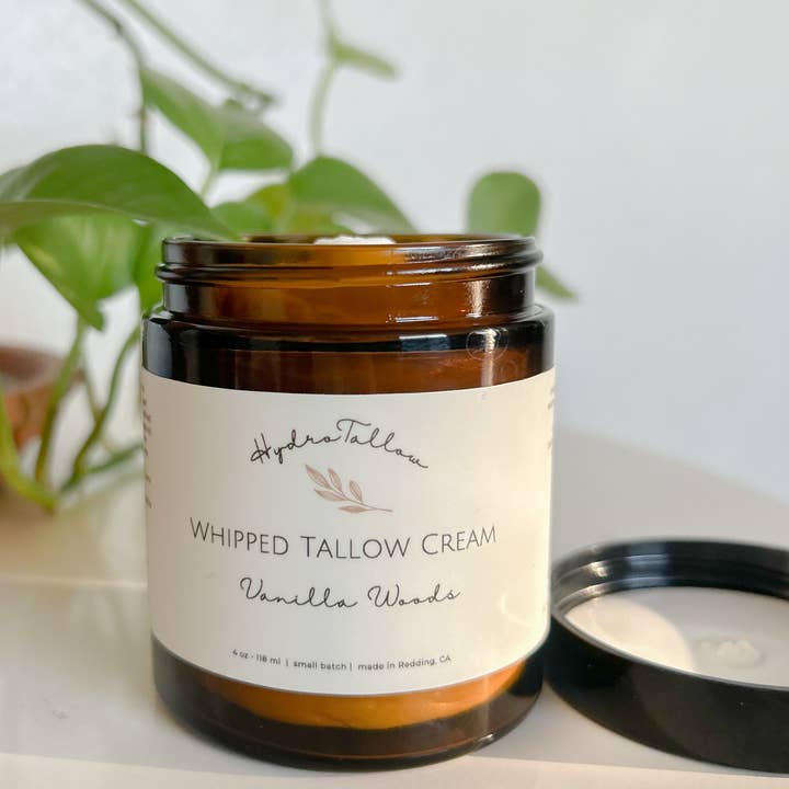 HydroTallow - Wholesale Body Cream/Lotion - Vanilla Woods Whipped Tallow Cream- Grass-Fed