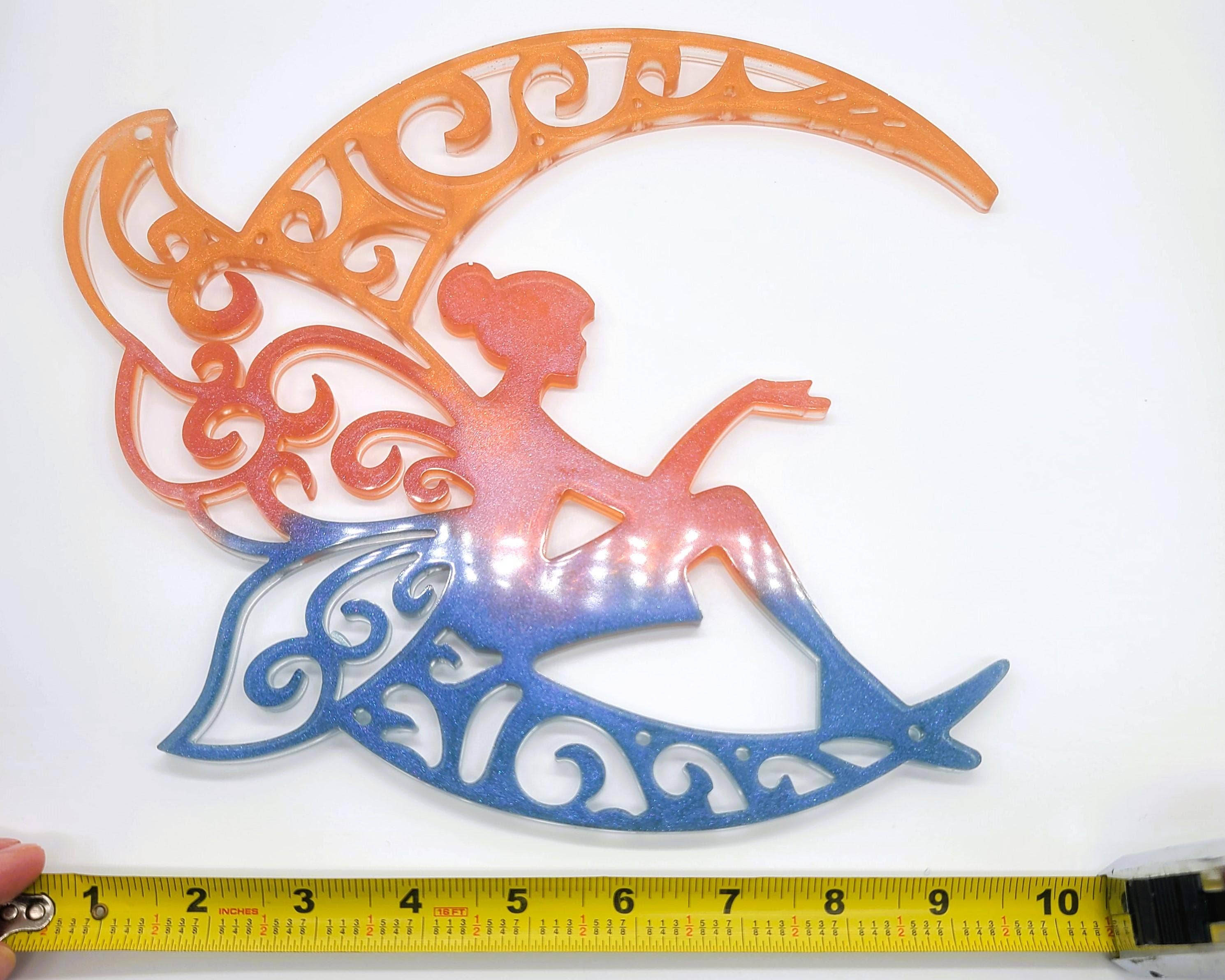 Slightly Askew Art - Wholesale Wall Accent - Eco-Friendly Holographic Fairy Resin Wall Hanging8