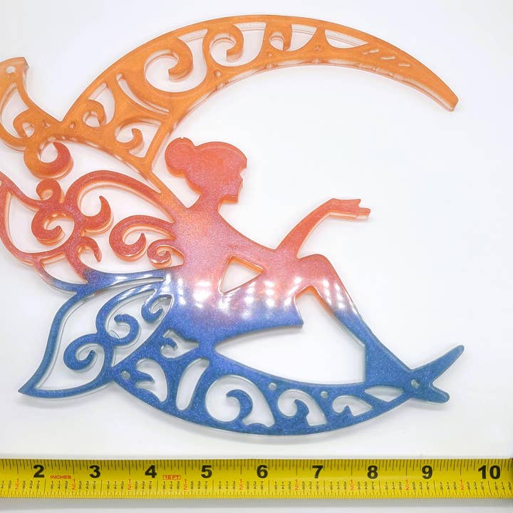 Slightly Askew Art - Wholesale Wall Accent - Eco-Friendly Holographic Fairy Resin Wall Hanging8