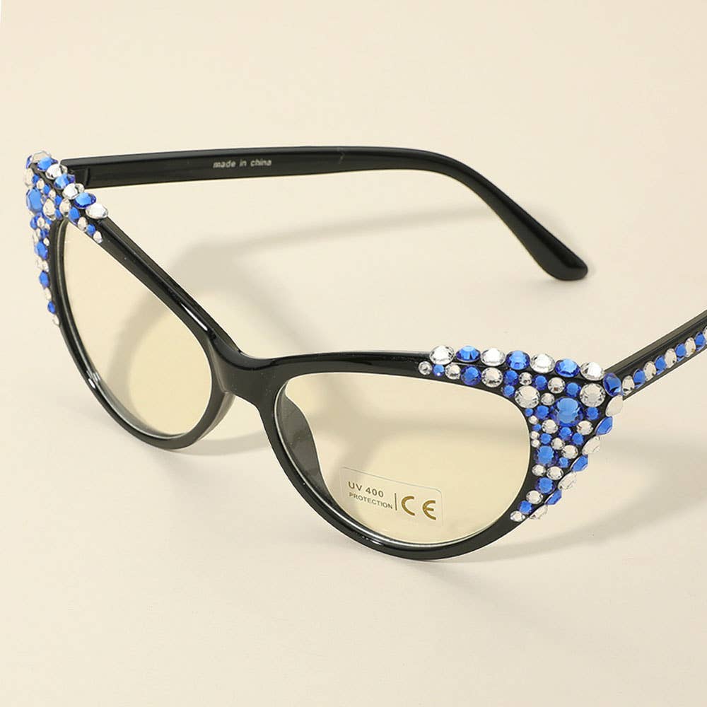 Sensibling Corp. - Wholesale Sunglasses - Women's - Bubbly Austrian Crystal Cat Eye Optical Glasses35