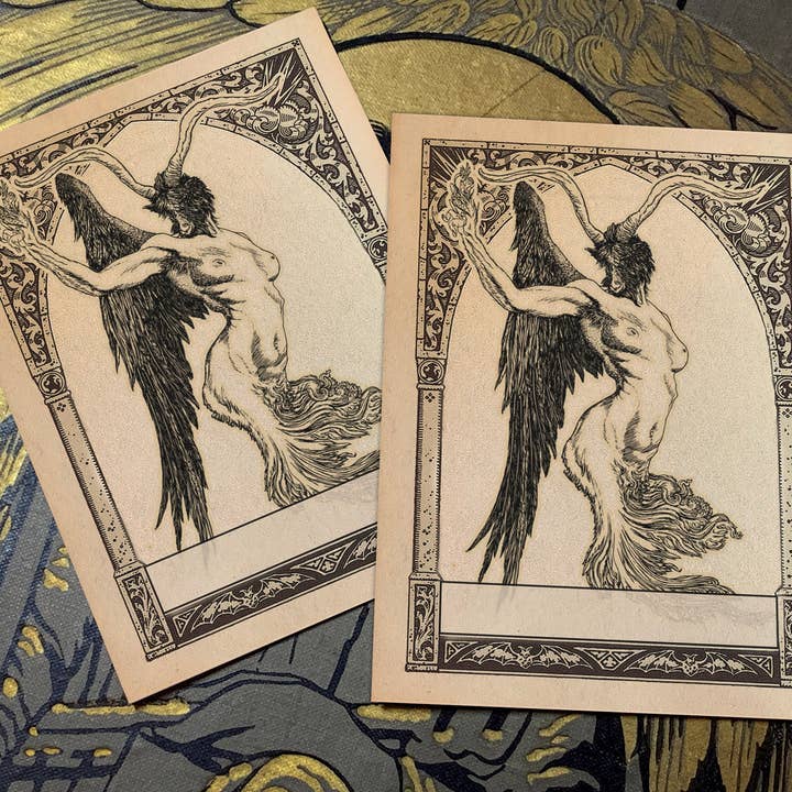 Diabolus Grotesque, Dark Academia Ex-Libris bokskyltar för wholesale av Ebon et Noir LLC