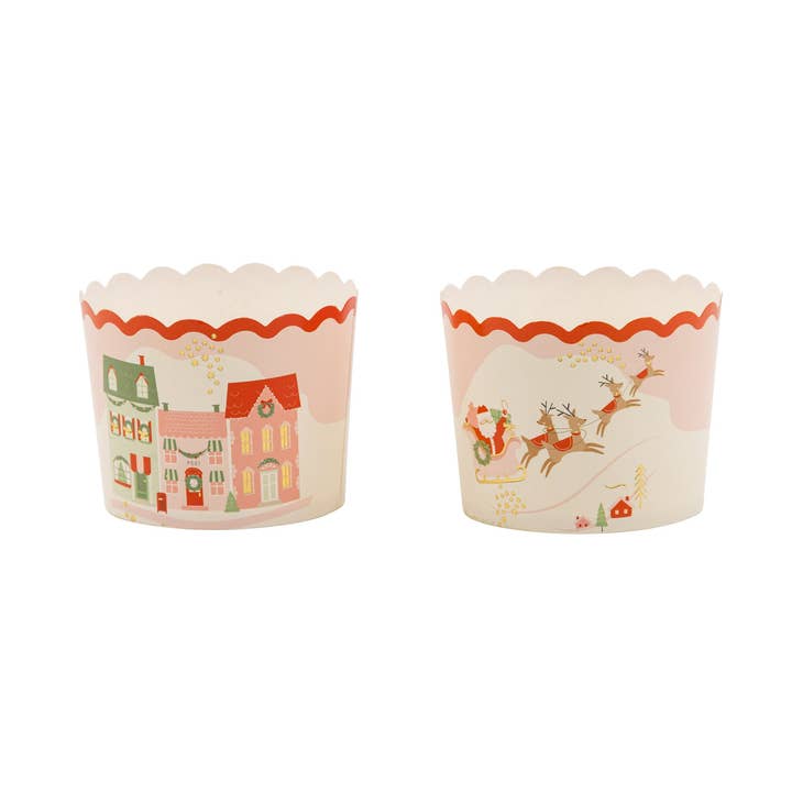 PLCC1921 - Foiled Christmas Scene Baking Cup 5 oz for wholesale by My Mind’s Eye