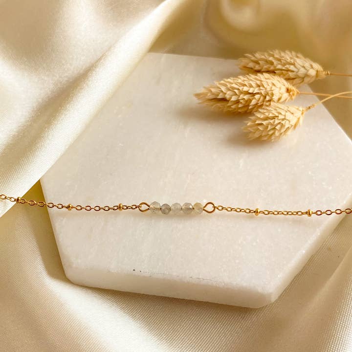 Labradorit-Armband - Gold für den Großhandel von Mystic Jewelry