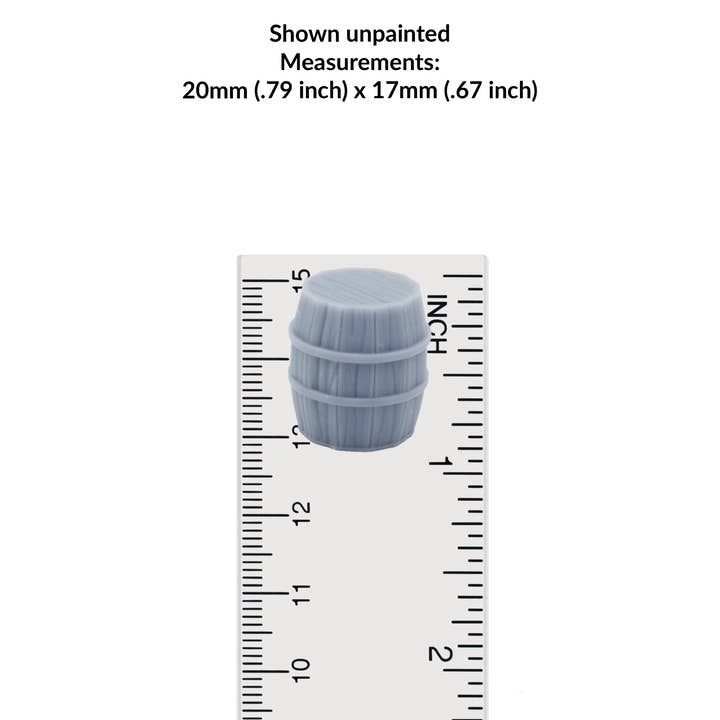 The Scale Grail - Vendita all'ingrosso Decorazioni da tavolo - Barili in scala 1:48 accessori ttrpg 28mm o 32mm per casa delle bambole e diorama di New Leaf 3D (5 barili)1