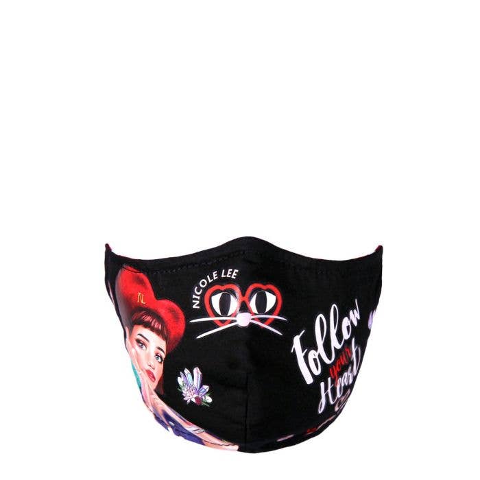 Nicole Lee - Wholesale Protective Face Mask/Shield - Mascarilla/Cubreboca Con Estampado De Filtro Sintético5