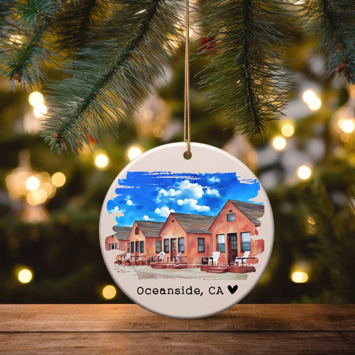 Tahoe Toffee Candy Co. - Wholesale Ornament - Oceanside California Christmas Ornament