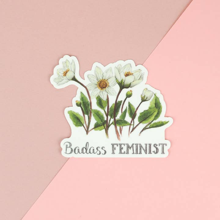 Naughty Florals - Wholesale Sticker - Badass Feminist Sticker2