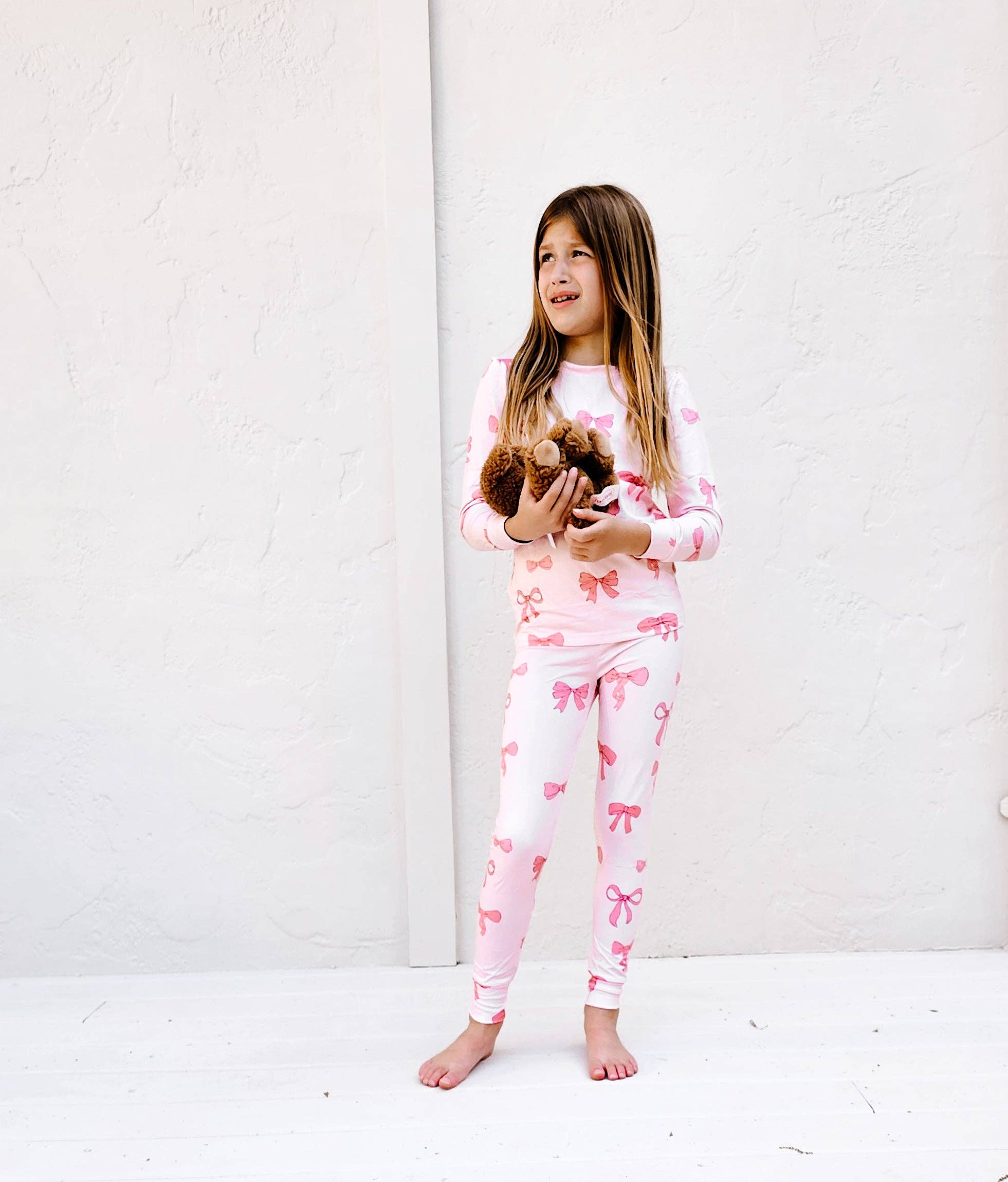 Fancy Shmancy Baby - Venta al por mayor Conjunto de pijama - Niños - Pijama con lazo rosa1