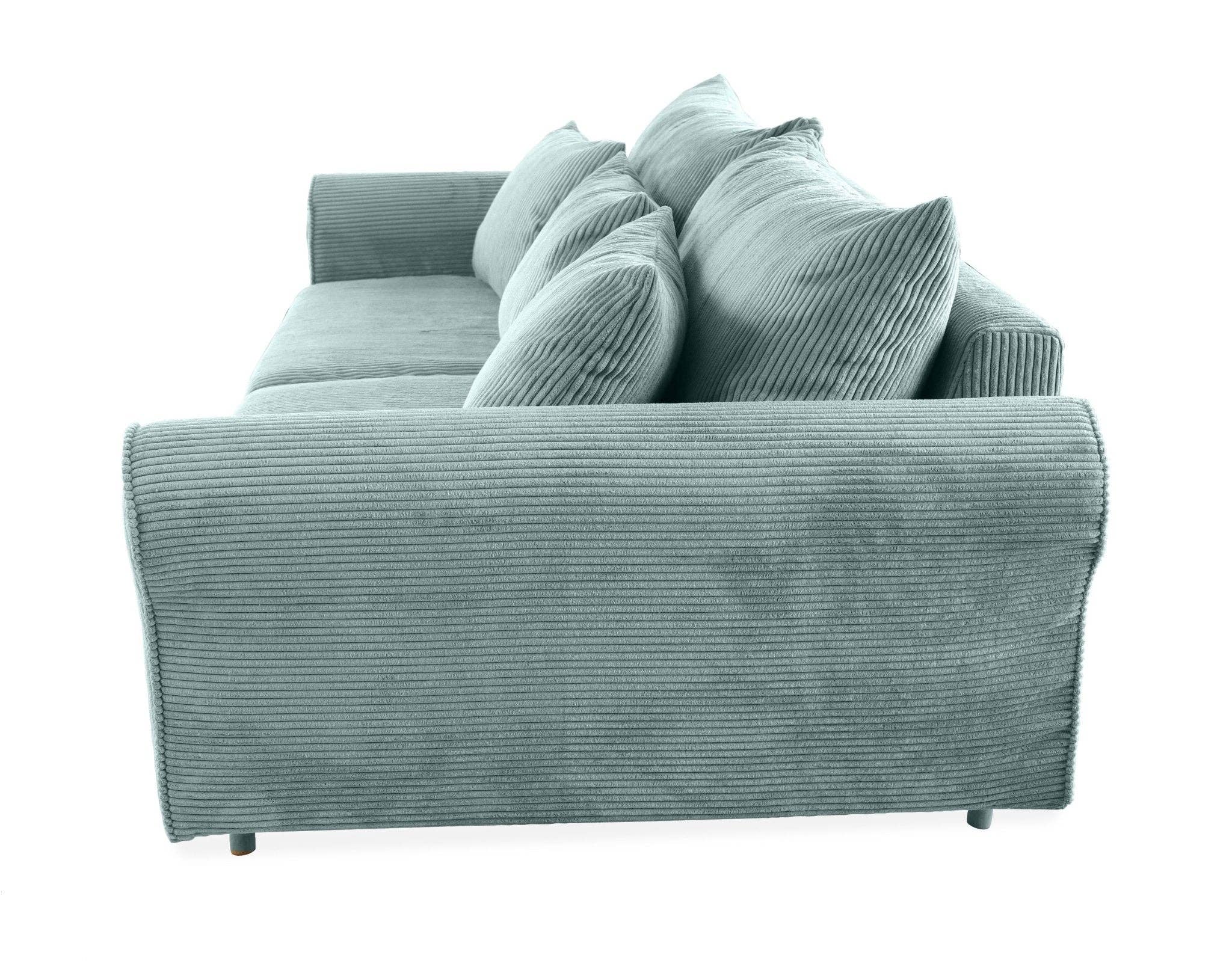 SCANDINAVIAN STORIES by MARTON - Wholesale Sofa - Turku 4-seater sofa/sofa bed Corduroy, Dusty Blue, removable & washable covers15