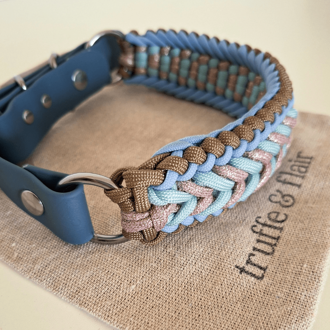Truffe & Flair - Wholesale Pet Collar - Dog - Braided dog collar - Biothane/Paracord - Sky blue7