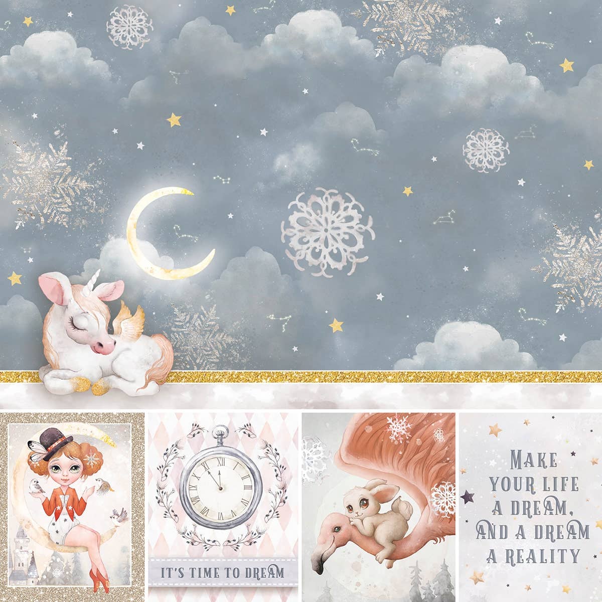 Ecstasy Crafts Distributing - Wholesale Scrapbook - Dreamland Pad 8x8 12/Pkg15