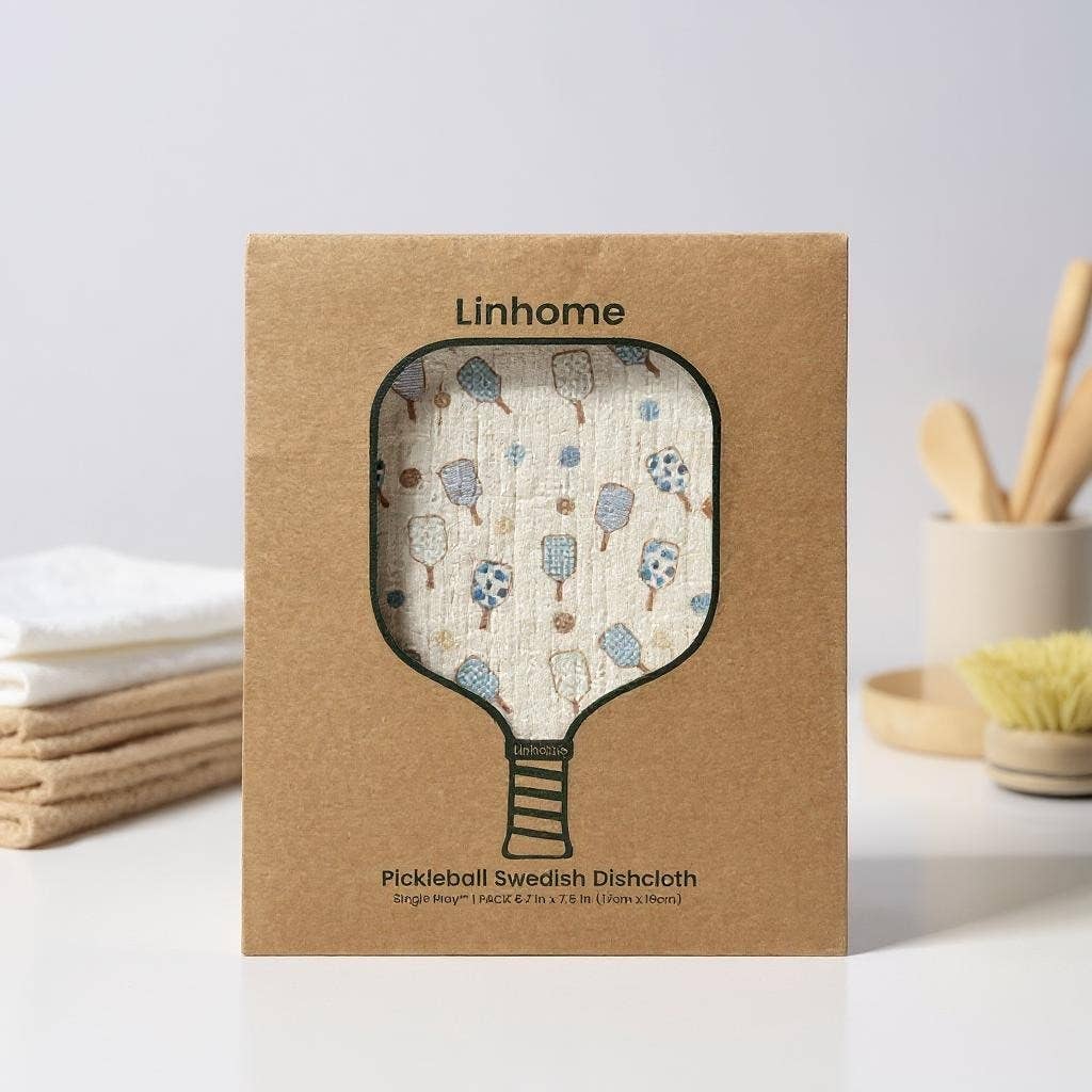 Linhome - Wholesale Dishcloth - Linhome Pickleball Swedish Dishcloth- Match Point Blue- 1 Pack5