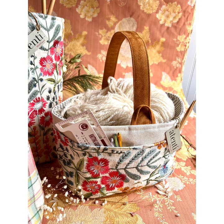 Atenti - Wholesale Knitting/Crochet Supplies - Knitting and Crochet Organizer Project Bag: Wildflower Caddy1
