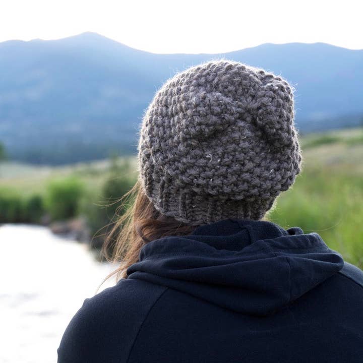 Crestone Beanie > Women's Chunky Knit Textured Slouchy Hat for wholesale by Canopy Supply Co.