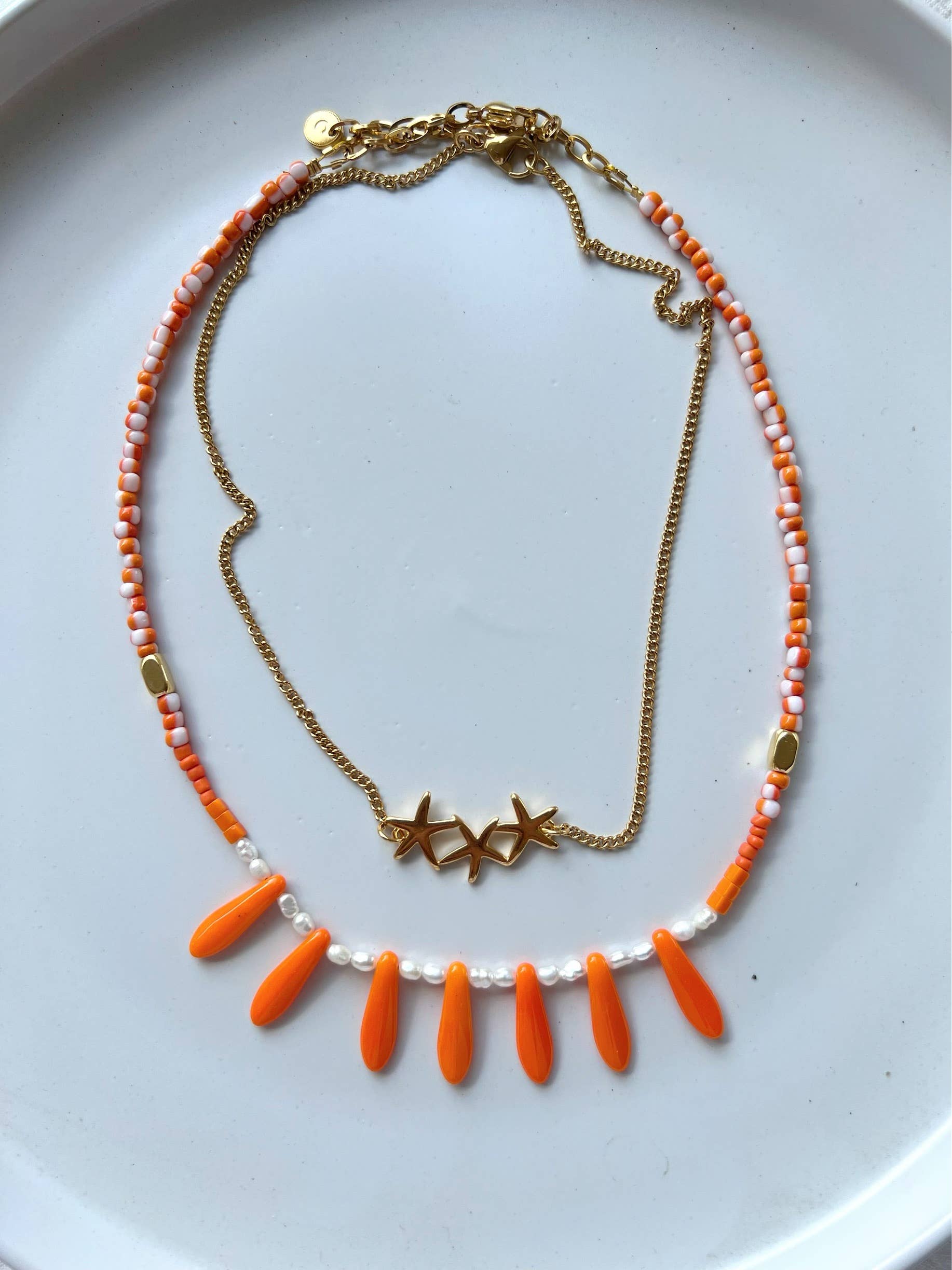 Christina Christi - Venta al por mayor Collares de cuentas/perlas - Collar de perlas con cuentas de verano, collar de playa, capas2