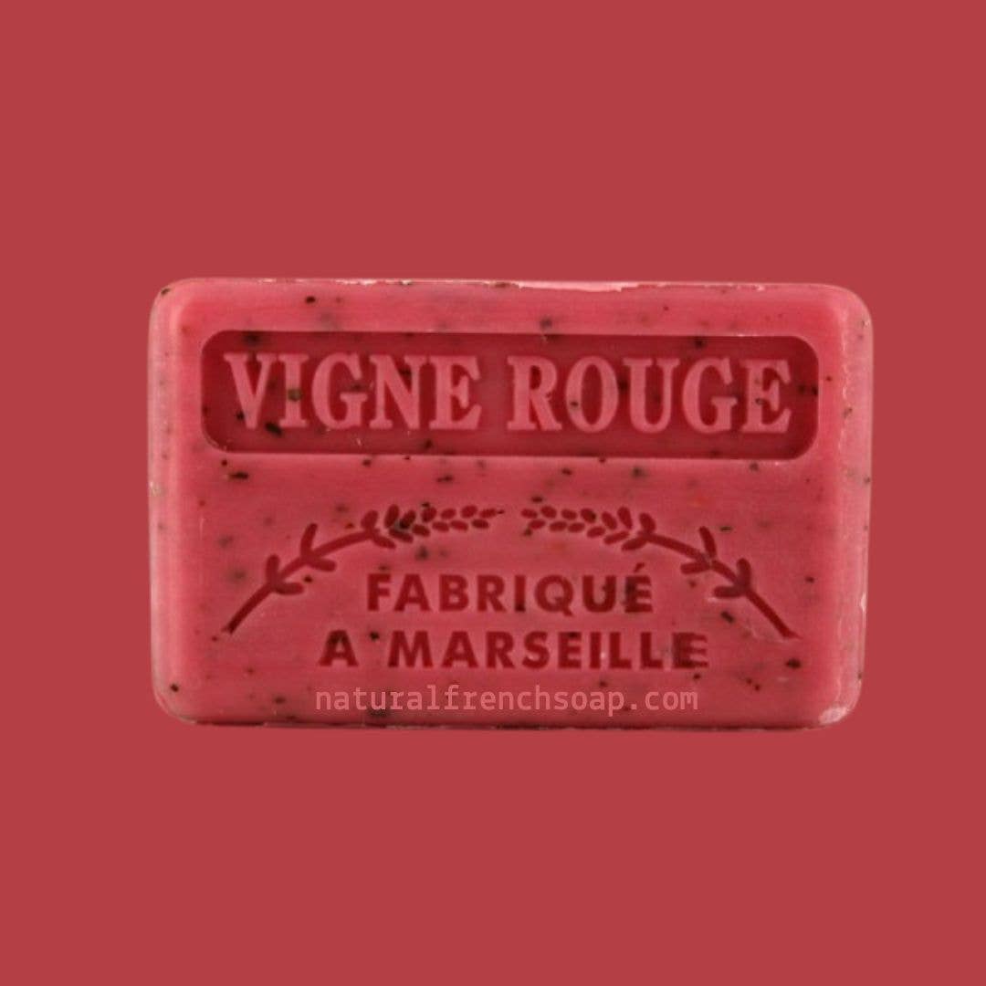 French Soap Wholesale - Vendita all'ingrosso Saponette - Sapone francese all'ingrosso di vite rossa 125g