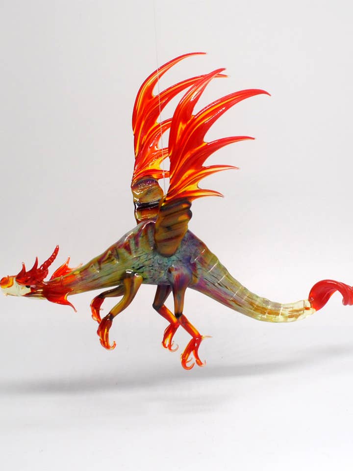 36-995 Dragon Inari - Red / Multi for wholesale by WGK Glass Art Inc