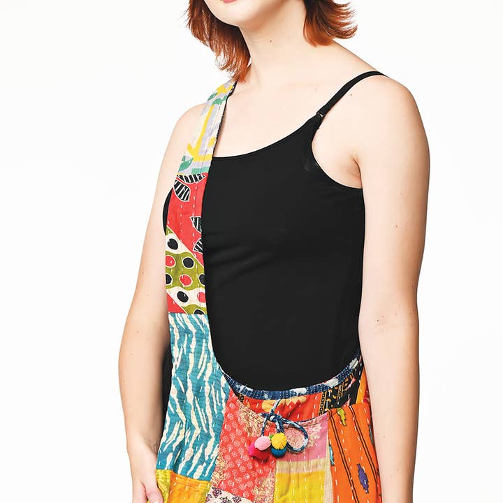 Sevya Handmade – wholesale Axelväska - Dam – Kantha jhola-väska i återvunna bomullssaris9